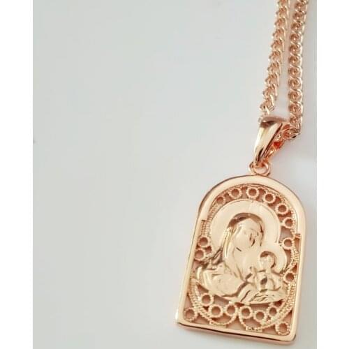 Women Pendants Religious Orthodox Pendant Women Men Jewelry 585 Gold Color Fashion New Necklace Pendants