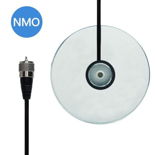 ABBREE Heavy Duty Universal NB-120 NMO Flat Bottom Magnetic Mount (dia:12CM) 5M Coaxial Cable for Mobile Vehicle Radio Antenna