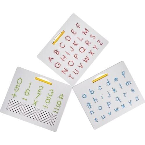 2in1 Magnetic Tablet Drawing Board Steel Bead Stylus Pen Magnet Pad Pop Bead Learning Educational Writing Toys for Children Gift