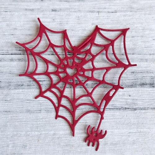 Halloween Heart Spiderweb Metal Cutting Dies Stencil DIY Scrapbooking Album Paper Card Template Mold Embossing Craft Decoration