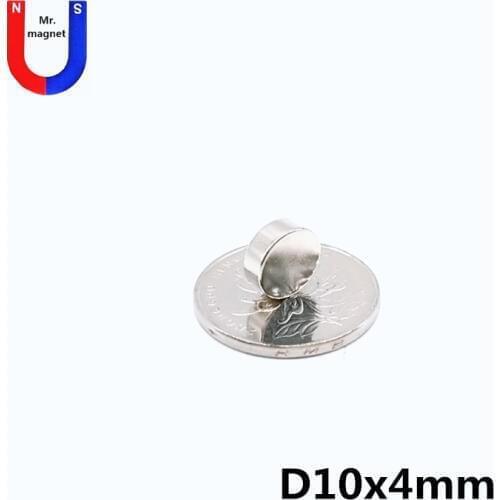 1000pcs 10 x 4 mm N35 Strong Neodymium Magnets 10mmx4mm Automobile Engine Oil Filter Strong Magnet Economizer Craft