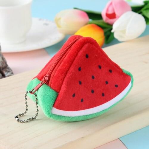 Cartoon Fruit Purse For Women Cute Wallet Pouch Keychain Coin Wallets Lady Handbag Female 2021 Trendy Girls Gifts