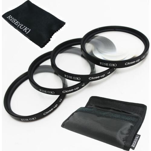 RISE(UK) 49MM Close Up +1+2+4+10 Macro Lens set for Canon SONY NIKON all Camera + Cleaning cloth free