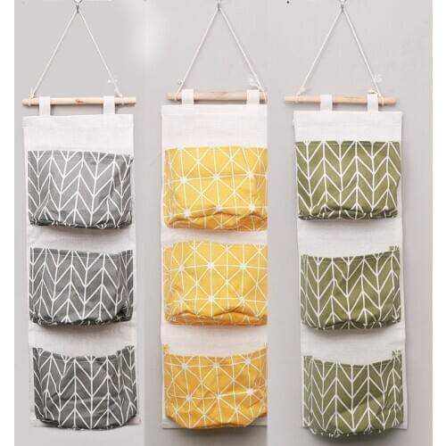 Wall Mounted Wardrobe Organizer Sundries Storage Bag Jewelry Hanging Wall pocket Hang Cosmetics Toys Organizer