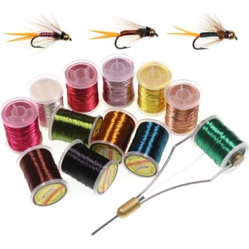 5 Colors Fly Tying Floss Thread 210D Silky Yarns Fly Fishing Tying Line High-Gloss Fly Hook Hook Wire