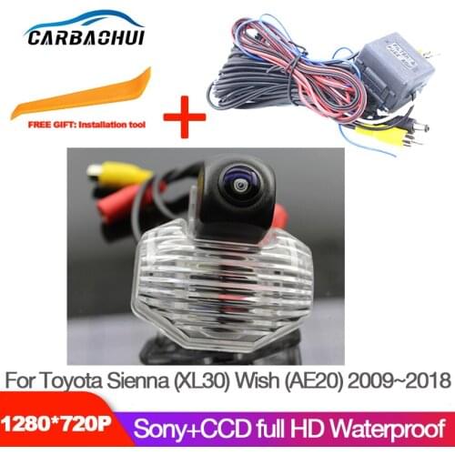 NEW Car Rear View Back Up Reverse Parking Camera For Toyota Sienna (XL30) Wish (AE20) 2009~2018 CCD HD Night Vision high quality