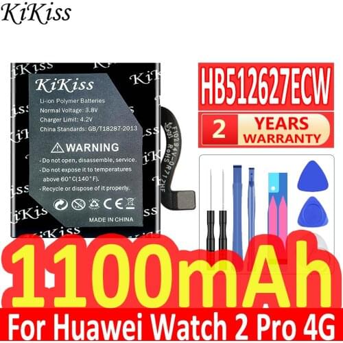 Original KiKiss 1100mAh Battery Only for HUAWEI Watch 2 LEO-B09 Watch2 Pro 4G EO-DLXXU