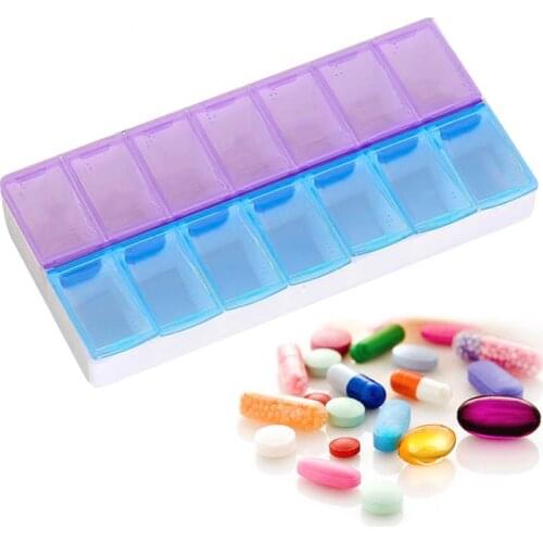 Portable 7 Day Weekly Seal Pill Box Travel Pill Case Tablet Holder Medicine Dispenser Organiser Storage