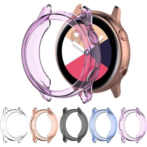 Clear TPU Hard Protection Watch Case Cover For Samsung Galaxy Watch Active Smart watch case tpu set safety cover