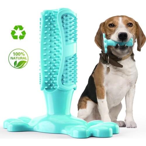 Rubber Dog Chew Toys Dog Toothbrush Teeth Cleaning Toy Dog Pet Toothbrushes Brushing Stick Pet Dog Supplies Puppy Popular Toys
