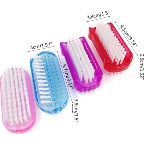 Nail Brush Two Sided Hand Fingernail Scrub Brushes Soft Stiff Bristles Scrubber Nails Toes Cleaning Brush for Men Women