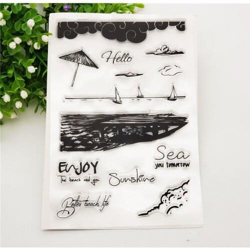 11*16CM Blue Sky Transparent Clear Stamp Silicone Stamp/Seal DIY Scrapbooking/Photo Album Easter Stamp Sheets