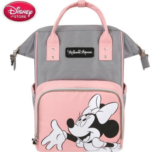 Disney Mickey Minnie Mouse Diaper Bags Mummy Maternity Nappy Bag Large Capacity Baby Care Nursing Bag Moms Travel Backpack