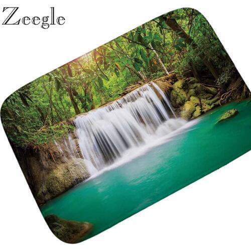 Zeegle Flannel Floor Mat Doormat Home Entrance Mat Foot Mat Living Room Decoration Soft Rug Water Absorption Outdoor Door Mat