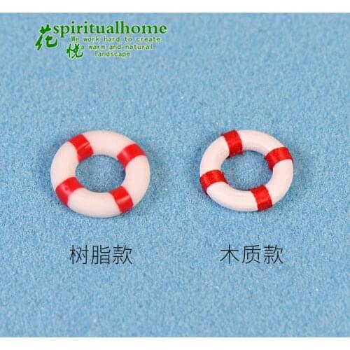 Artificial Boat Swim Ring Miniature Fairy Garden Home Houses Decoration Mini Craft Micro Landscaping Decor DIY Accessories