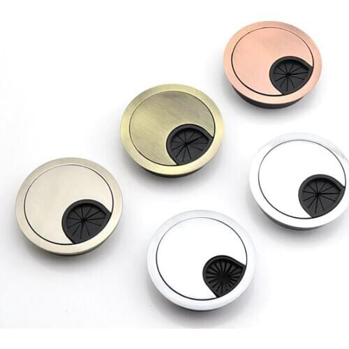 1Pcs Zinc Alloy Threading Box Simple Computer Desk Round Wire Box Office Desk Wire Box Furniture Wire Cover Hardware Accessories