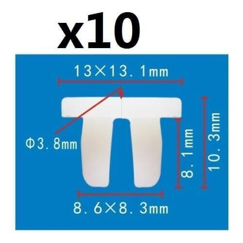 10pcs Screw Nylon Grommet Nut Clip Snap Fastener MAZDA 9991-00-601 for Honda 75521-611-000 , 96706-P0105