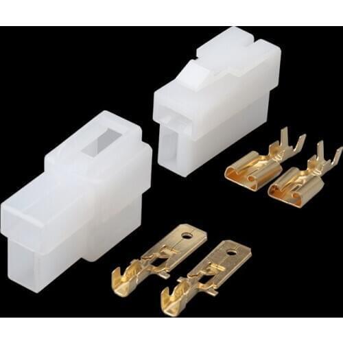 100 Sets 2 Pin DJ7022-6.3-11/21 Electrical Wire Connectors Plug Male and female Automobile Connector 2P