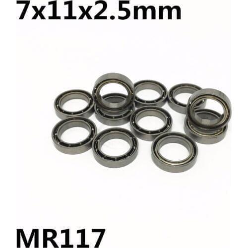 50Pcs MR117 Open 7x11x2.5 mm Deep Groove Bball Bearing Miniature Bearing High Quality Free Shipping