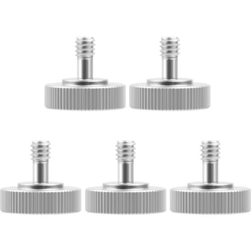 BGNing 1pack of 5pcs 1/4" Male to 1/4 inch Female Screw Adapter Tripod Bracket Hot Shoe Mount L Type Flash Stand for SLR Cameras