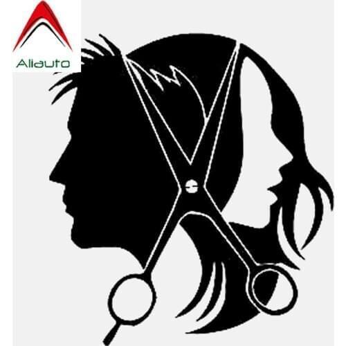 Aliauto Personality Car Sticker Salon Beauty Hair Scissors Hairstyle Vinyl Accessories Waterproof Reflective Decal,14cm*13cm