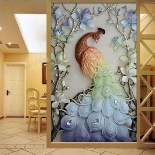 DIY 5D Peacock Diamond Cross Stitch Craft Embroidery Painting Beauty Home Decor