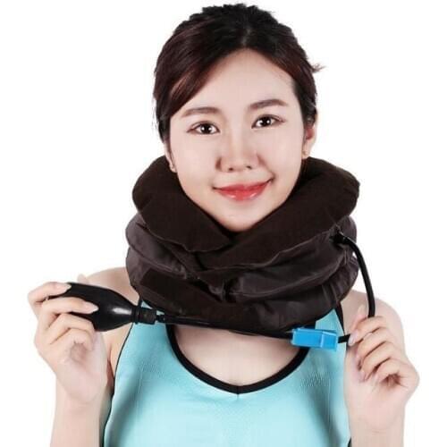 Cervical traction apparatus neck stretch fixed support three layers of inflatable neck TuoHu neck neck massage care