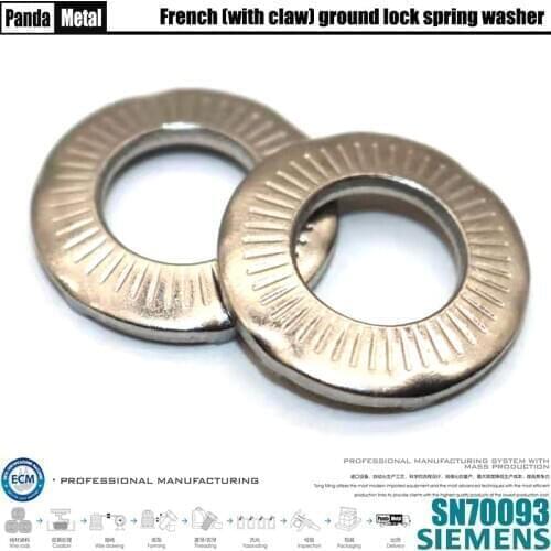 Safety washer SN70093 French saw-shaped conical spring washer 304 stainless steel A2M3M4M5M6M8M10M12M16M20