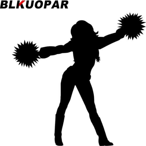 BLKUOPAR for Cheerleader Silhouette Car Stickers Sunscreen Fashionable Decals Cute Motorcycle Helmet Personality Car Styling