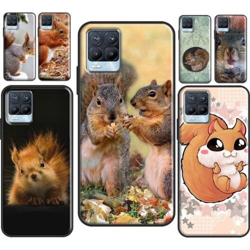 Squirrel Cute Animals Case For OnePlus 9 Pro 7 8 T Nord Cover For OPPO Realme C3 C11 C15 C21 GT Neo 6 7 8 Pro