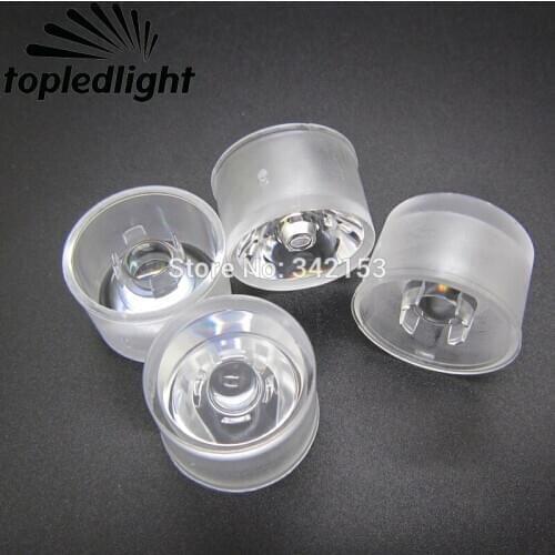Topledlight SGS ROHS Certification 21.8MM Integrated waterproof Led Lens 5 8 15 25 30 45 60 Degrees 100PCS/LOT