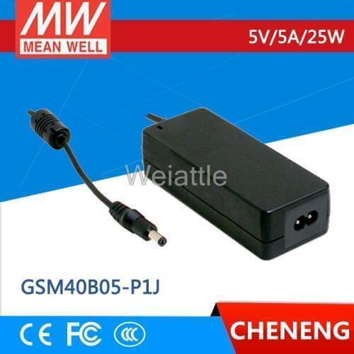 MEAN WELL original GSM40B05-P1J 5V 5A meanwell GSM40B 5V 25W AC-DC High Reliability Medical Adaptor
