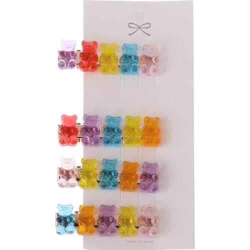 Mixed Cartoon Panda Bear Hair Clips Barrette Gummy Bear Candy Hairpin Kids Girls 264E
