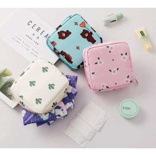 Multifunction Girls Sanitary Napkin Storage Bag Sanitary Pads Pouch Jewelry Credit Card Case Feminine Hygiene Product Organizer