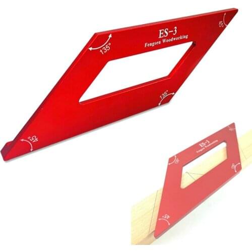 Multi Woodworking Scriber 45/135 Degree Angle Line Gauge Square Scribe Carpenter Ruler Center Finder Measuring Tools