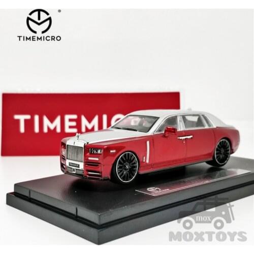 TimeMicro 1:64 Rolls Royce Phantom 8 Red with Silver Roof Diecast Model Car