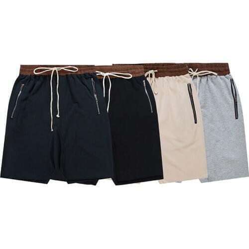 2021 Drawstring Bermuda Summer Cargo Shorts New Men Drop Crotch Boardshort Zippered Pocket Shirt Versatile Comfortable