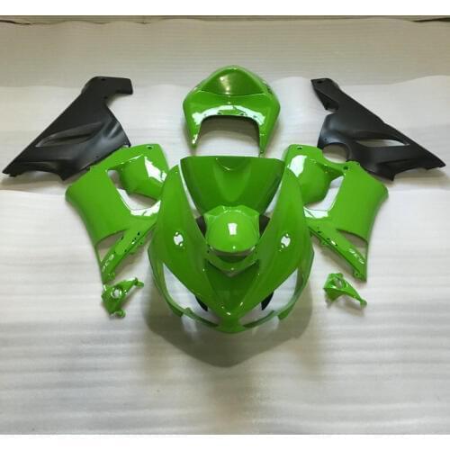 Custom green black Fairing kit for KAWASAKI Ninja ZX6R 05 06 ZX6R 636 2005 2006 ZX 6R Motorcycle Fairings set +7 gifts KC03