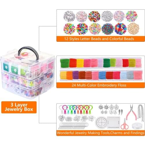 Jewelry Making Supplies Kit 4655 Pieces DIY in a Storage Case