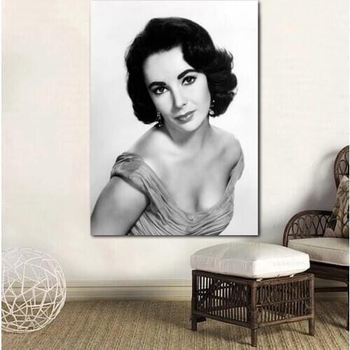 Wall Art HD Elizabeth Taylor Prints Beautiful Home Decor Poster Lady Pictures Canvas Paintings For Living Room No Frame Artwork