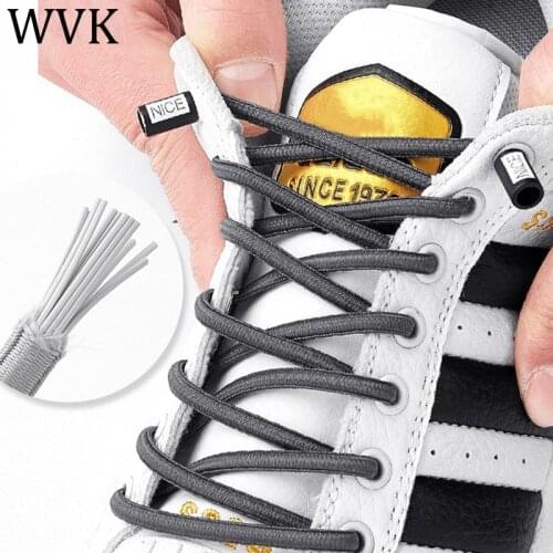New No Tie Shoelaces Round Elastic Locking Shoe laces Kids Adult Women Sneakers Shoelace Quick Lazy Shoe Lace Shoestrings