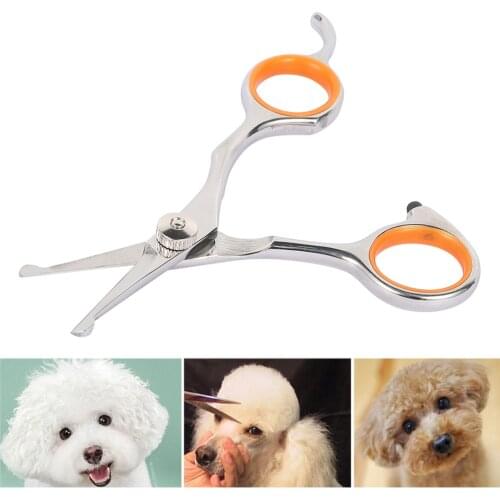 Dog Hair Scissor Stainless Steel Durable Safety Round Tips Professional Pets Cat Dog Hair Cutting Tools Pet Grooming Supplies