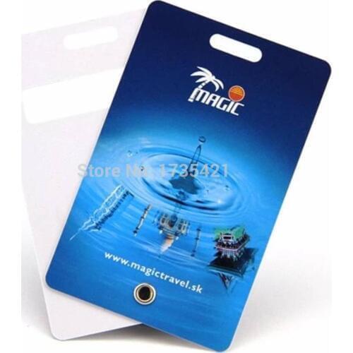 OEM Personalized Bulk Custom Made Standard Size Plastic PVC Travel Luggage Tag