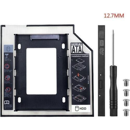 Laptop Hard Drive Stand 12.7MM 2nd SATA Hard Disk Drive HDD SSD Caddy Adapter IdeaPad G585 For Lenovo G570 G580 Tray G770 J7O0