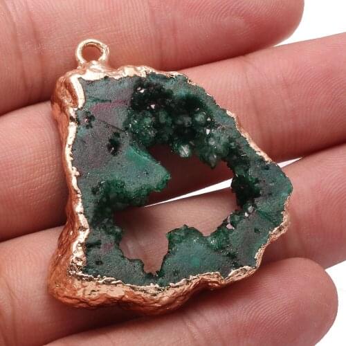 Natural Stone irregular Shape Semi-precious Pendant Charms for Women Jewelry Making DIY Necklace Bracelet