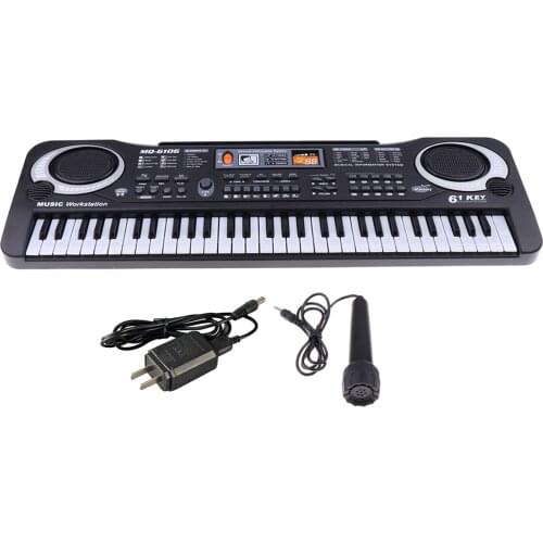 Portable Electronic Keyboard 16 Timbre 10 Rhythm 6 Demos for Kids Piano Music