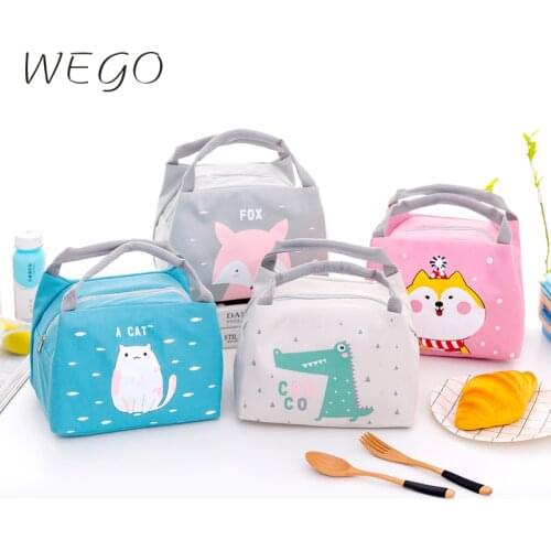 Portable small lunch bag outdoor convenient picnic bag school work thickening student insulation package cartoon lunch bags