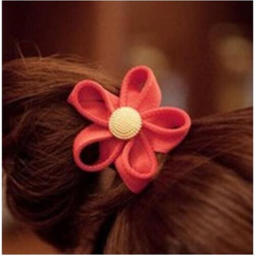 Cheap cute hair rope Cheapest Elastic flower bow heart shapes hair bands mix wholesale!free shipping