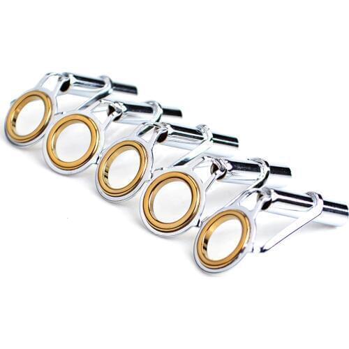 FISHKING 5 PCS/lot 1.6mm-5.5mm Stainless Steel Fishing Rod Top Guide Tip Repair Kit DIY Eye Rings Fishing Tackle Shop