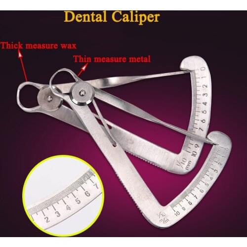 Dental Caliper Autoclavable Dental Ruler Scale Surgical Ruler Measuring Tools Metal/Wax Type Crown Gauge Caliper Dentist Lab
